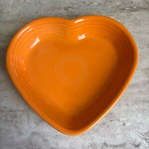 Fiestaware  Heart Bowl Fiesta Tangerine  7 inch Fiesta Vintage